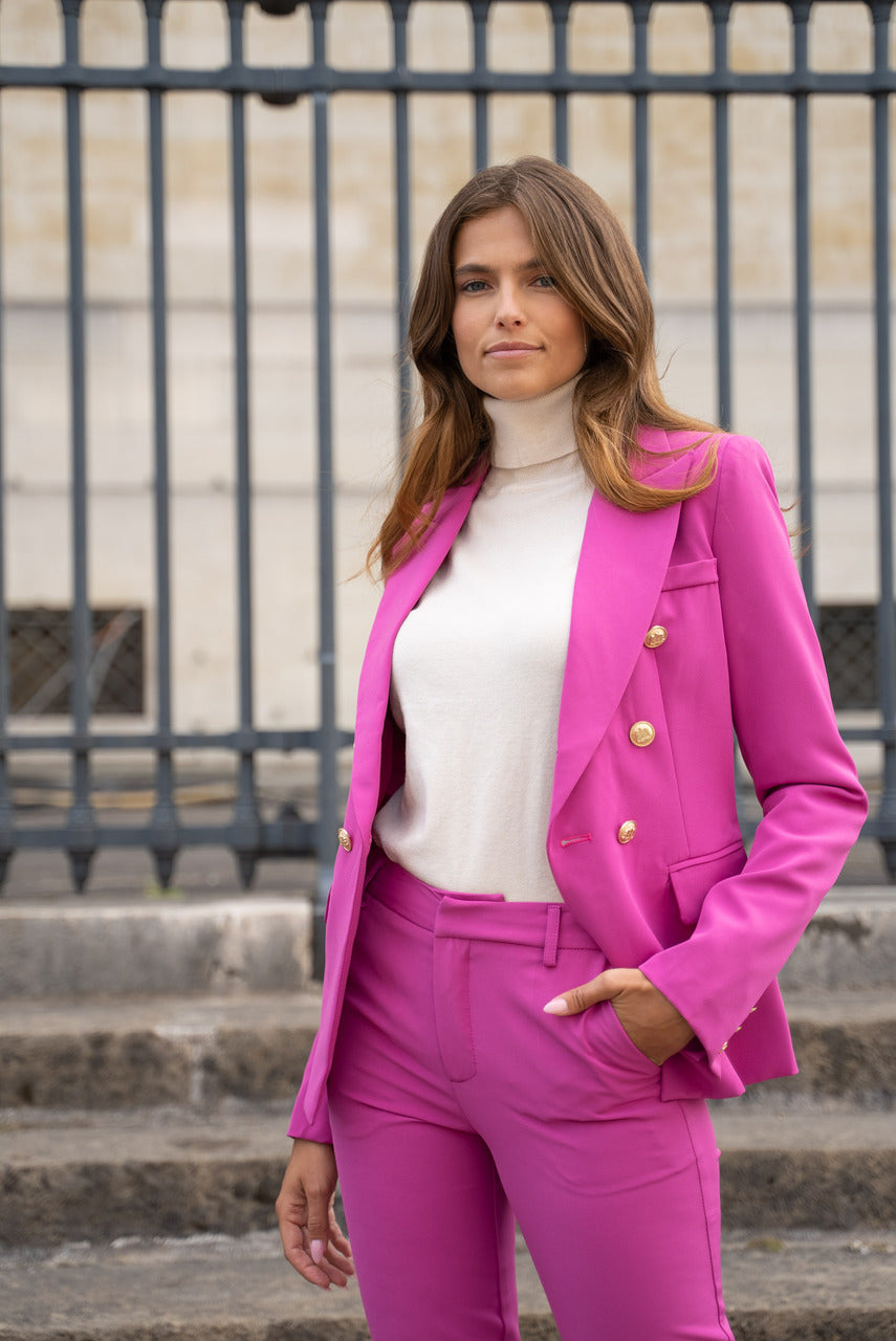 Attentif Golden Button Double Breast Blazer - Eden - Storm Desire