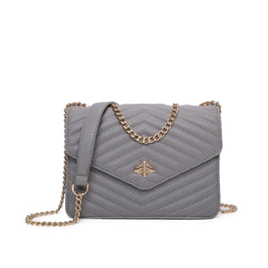 Square Quilted Bee Crossbody Bag - Kimberly - Storm Desire