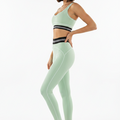 Striped Crop Top And Legging Gym Set - Olivia