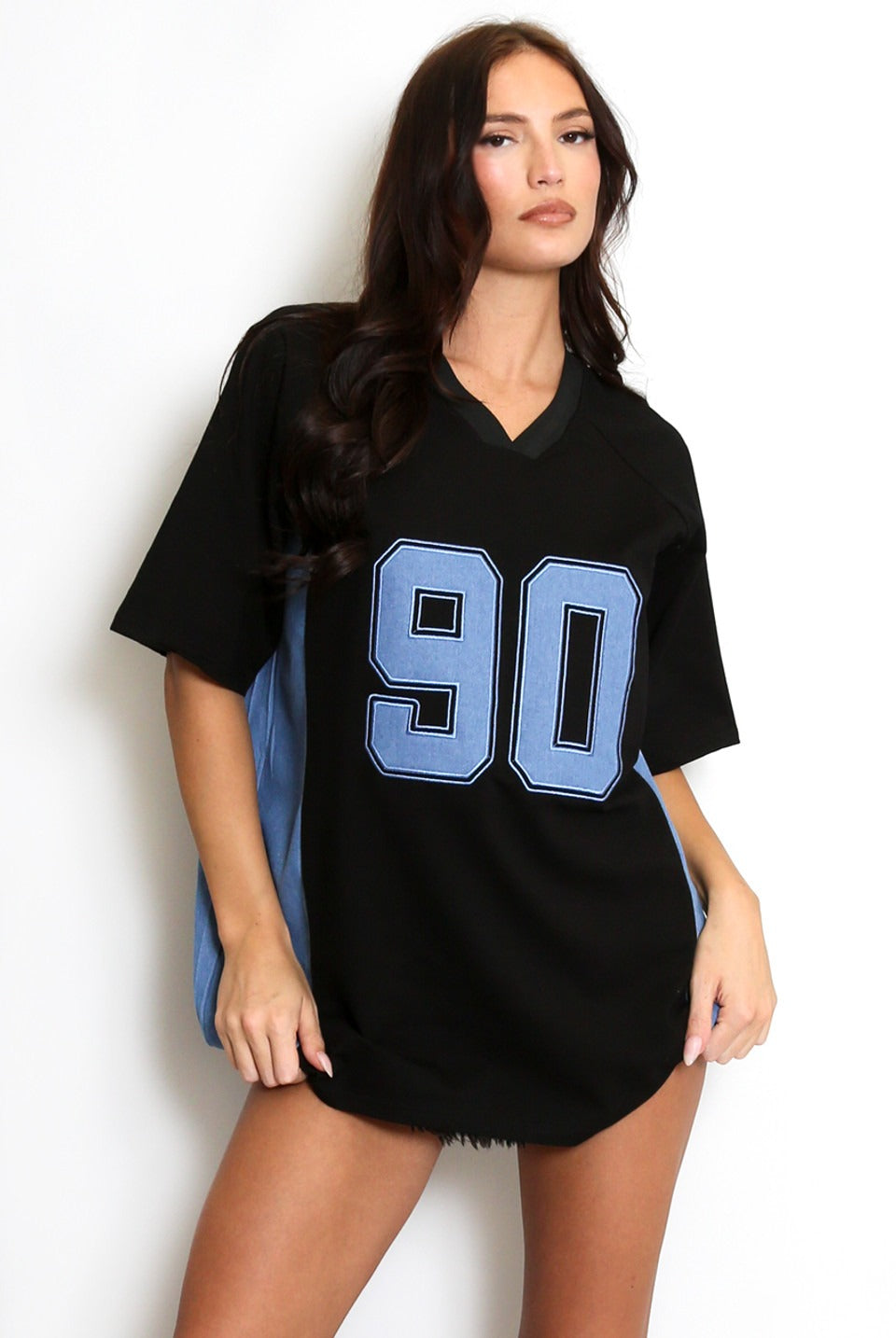 Denim Insert 90 Baseball Top - Elliott