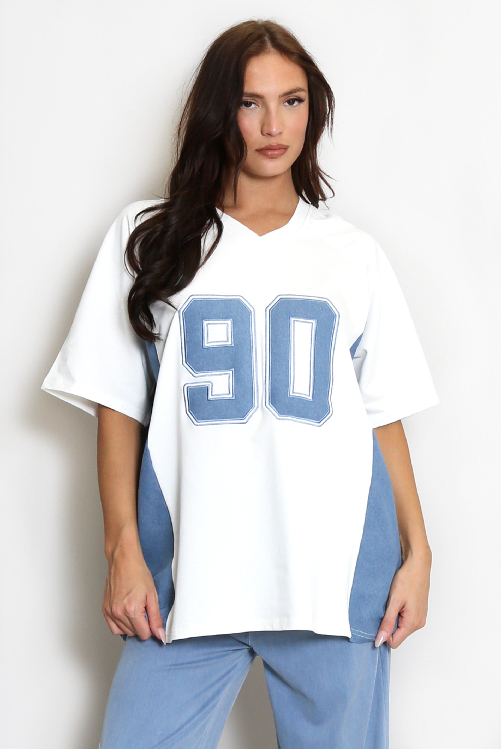 Denim Insert 90 Baseball Top - Elliott