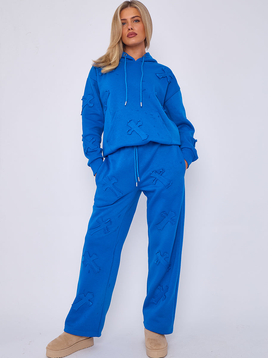 Back In Baggy Crucifix Cross Hooded Tracksuit - Kayla