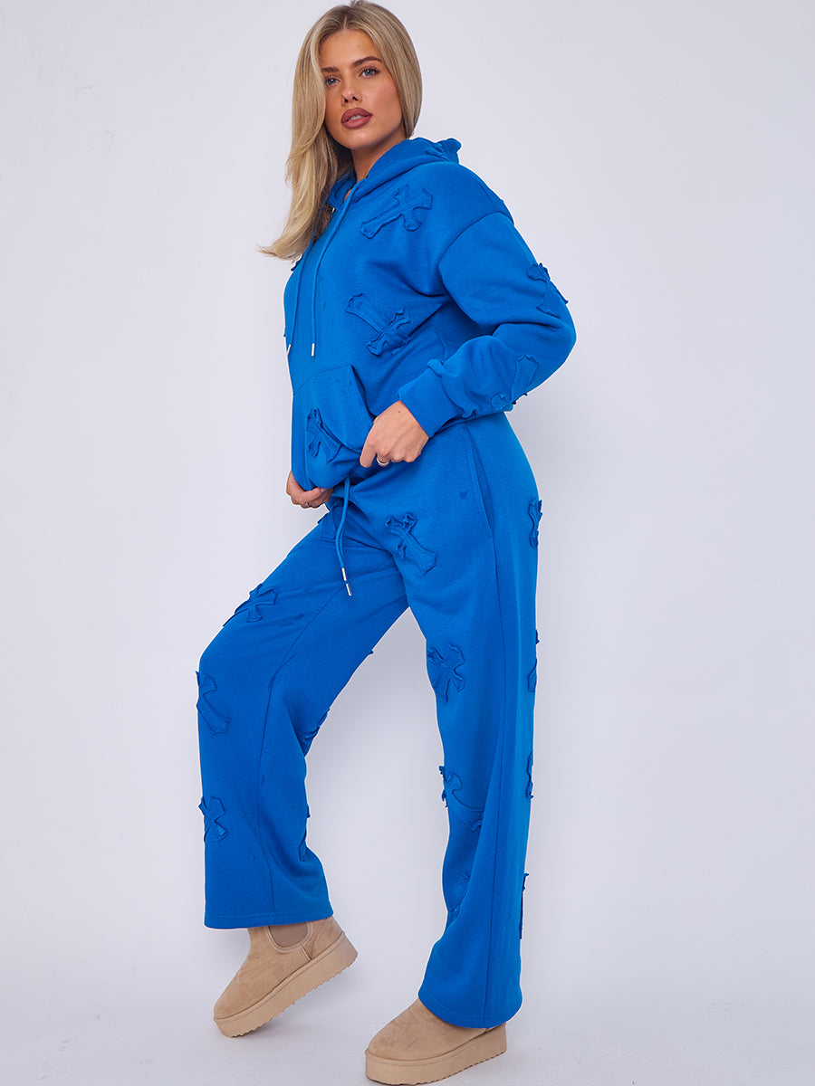 Back In Baggy Crucifix Cross Hooded Tracksuit - Kayla