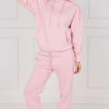Hooded Oversize Top & Flare Jogger Loungewear Set - Scarlett