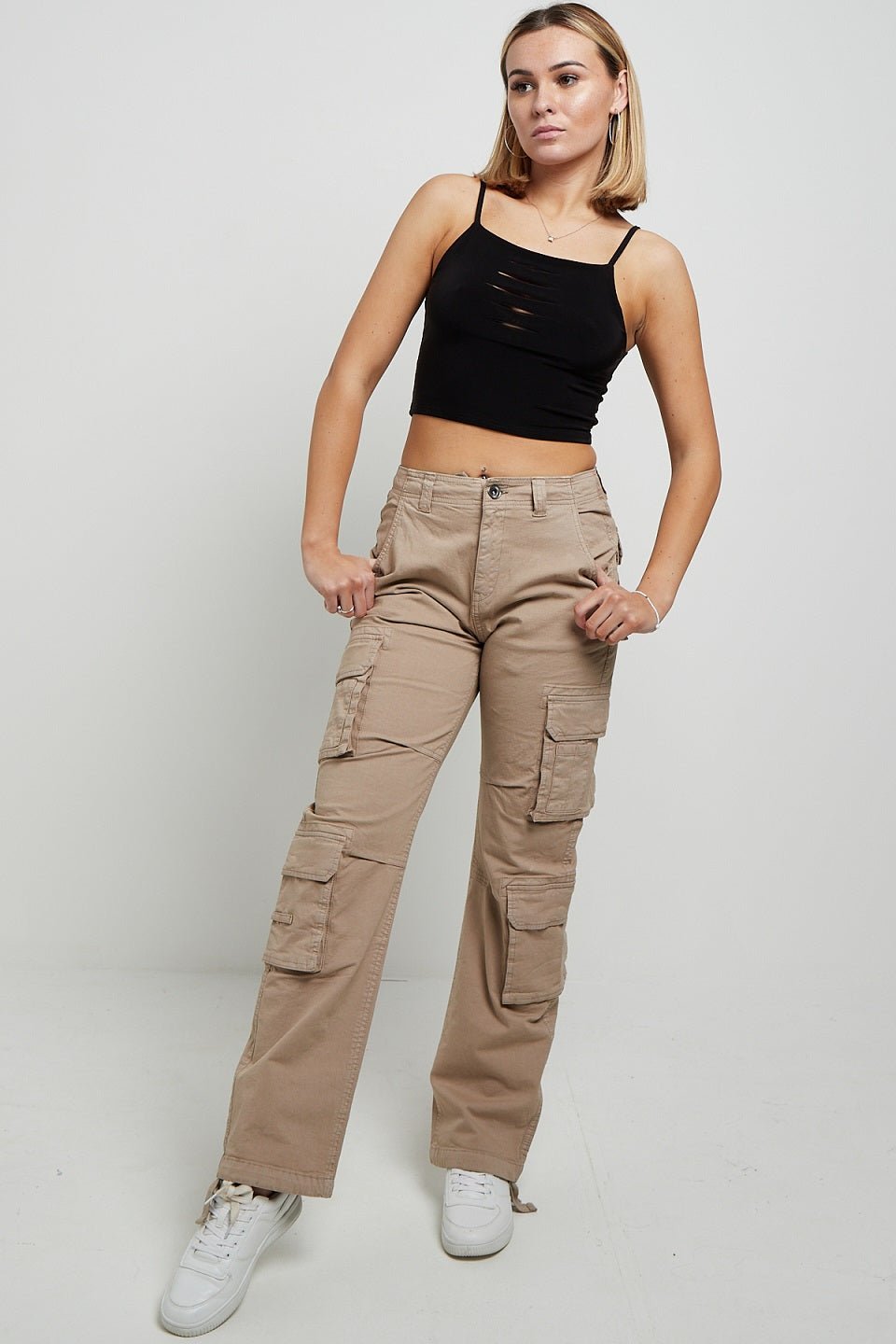 Cargo Combat Baggy Jeans - Kennedi - Storm Desire