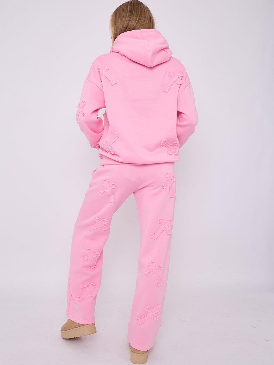 Back In Baggy Crucifix Cross Hooded Tracksuit - Kayla