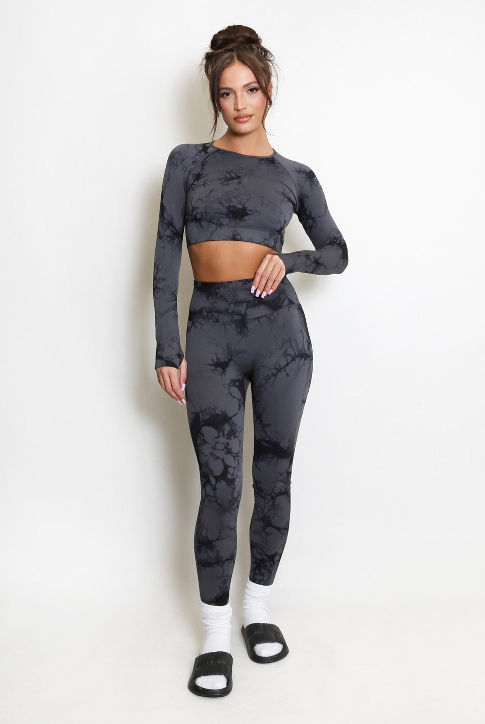 Tie Dye Print Tops And Leggings Set - Lyla - Storm Desire