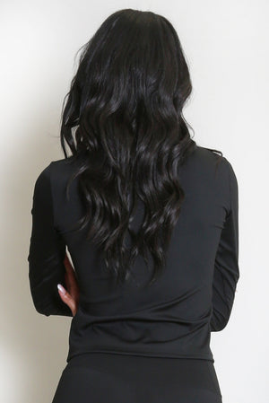Long Sleeve Ath Leisure Top - Briella - Storm Desire