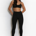 Visible Seam Bralette & Leggings Gym Set - Marigold