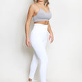 High Waist Ribbed Leggings - Della - Storm Desire