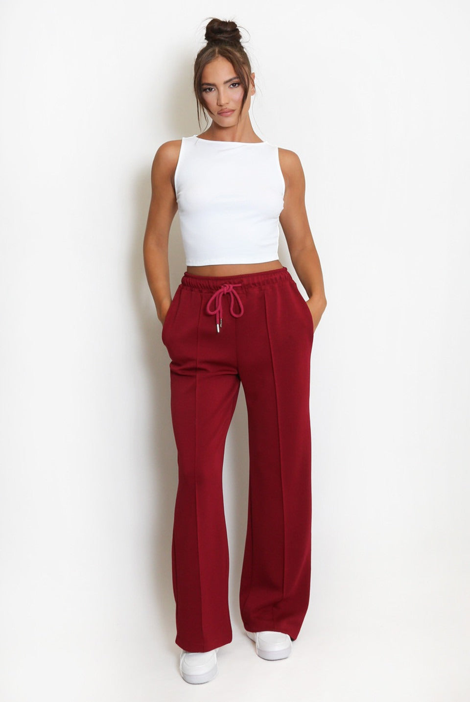 Elasticated Wide Leg Joggers - Faith
