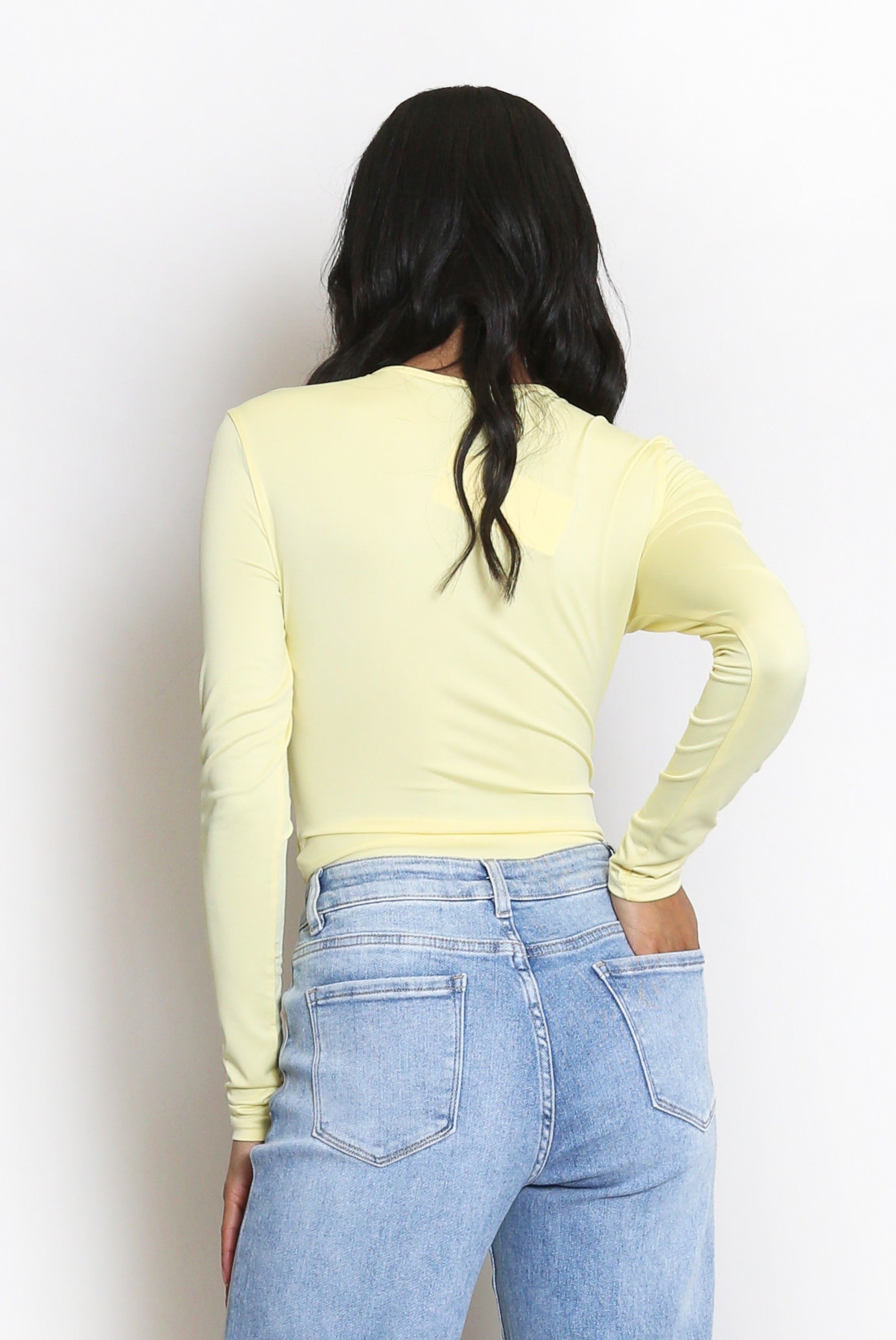 Long Sleeve Plain Bodysuit - Stephanie