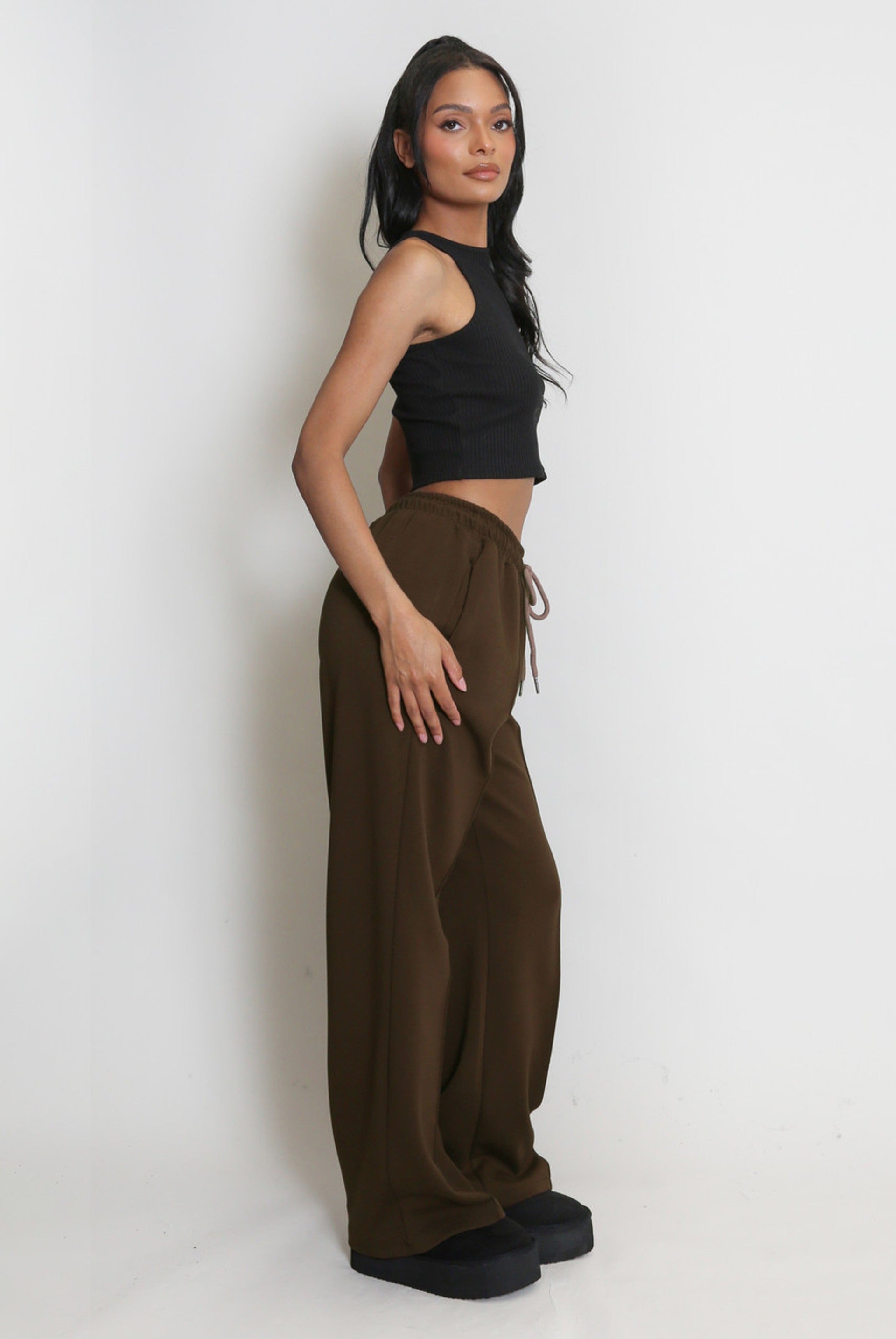 Elasticated Wide Leg Joggers - Faith