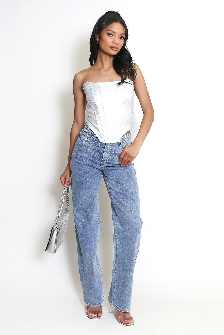 Storm Desire Liana Embellished Straight Fit Jeans