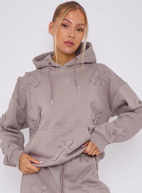 Oversized Crucifix Jersey hoodie - Winter - Storm Desire