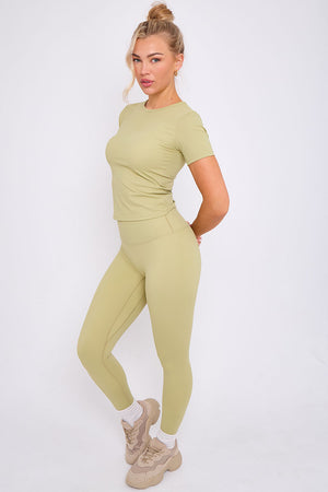 Athleisure T-shirt And Leggings Set - Oakley - Storm Desire