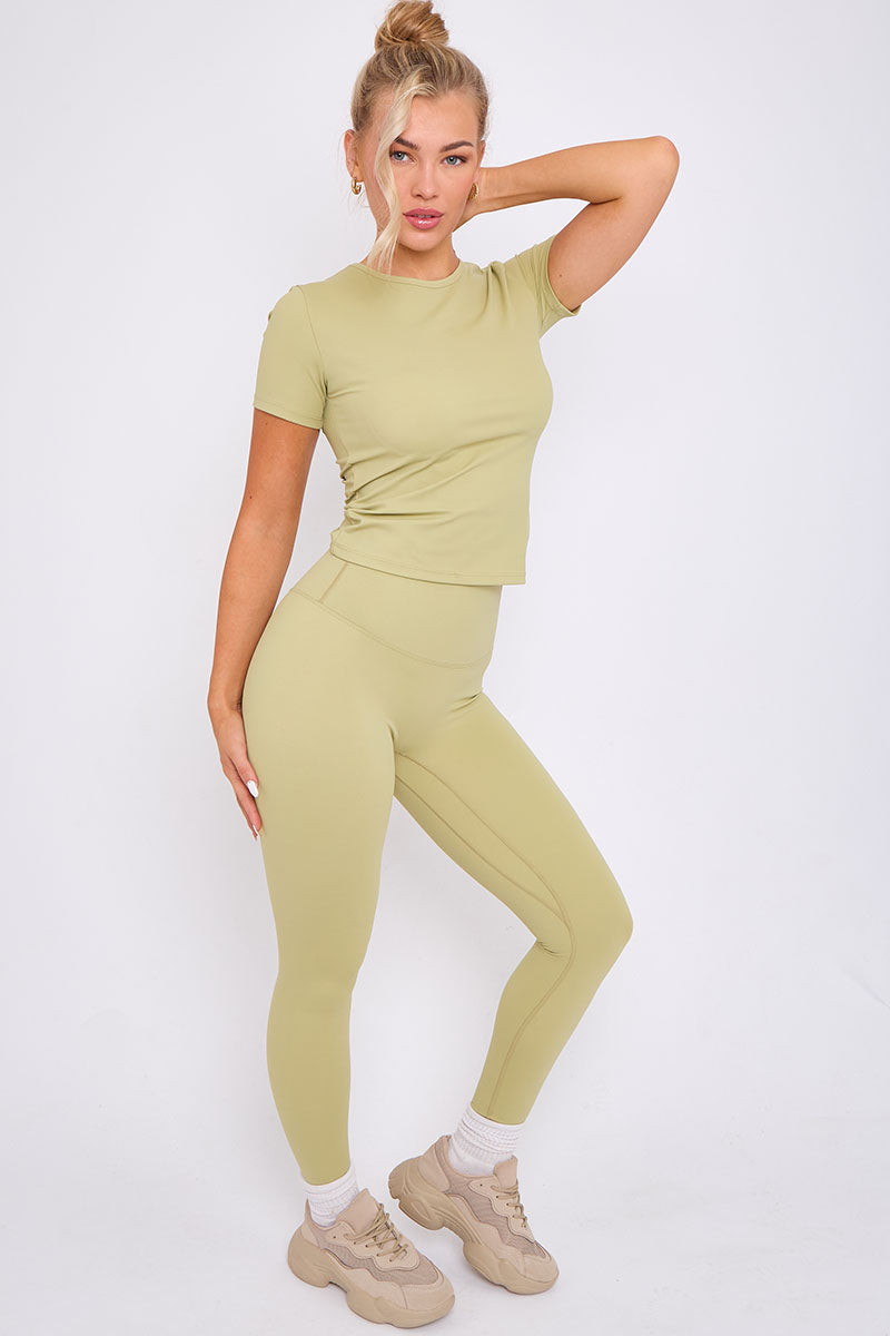 Athleisure T-shirt And Leggings Set - Oakley - Storm Desire