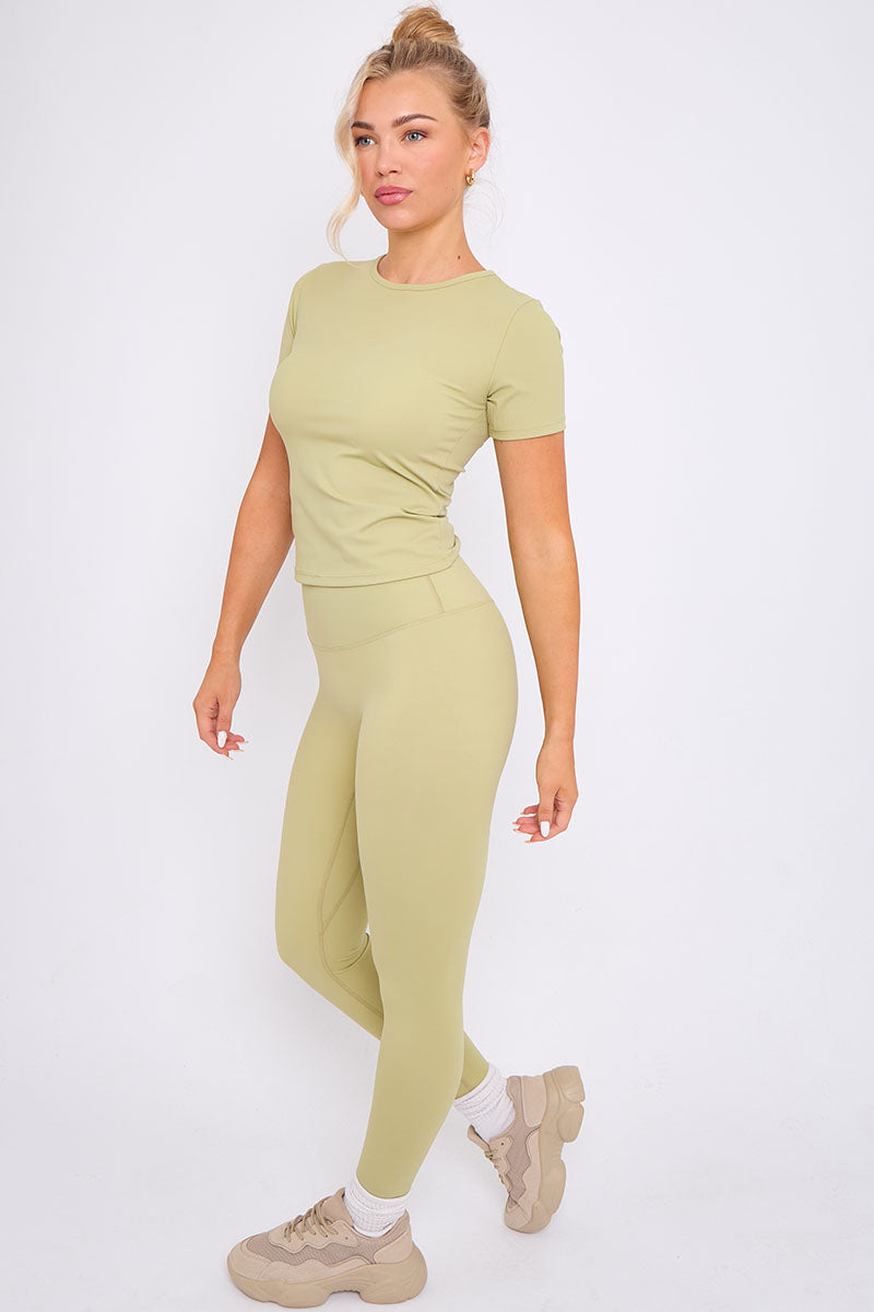 Athleisure T-shirt And Leggings Set - Oakley - Storm Desire