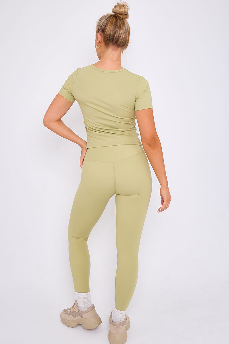 Athleisure T-shirt And Leggings Set - Oakley - Storm Desire