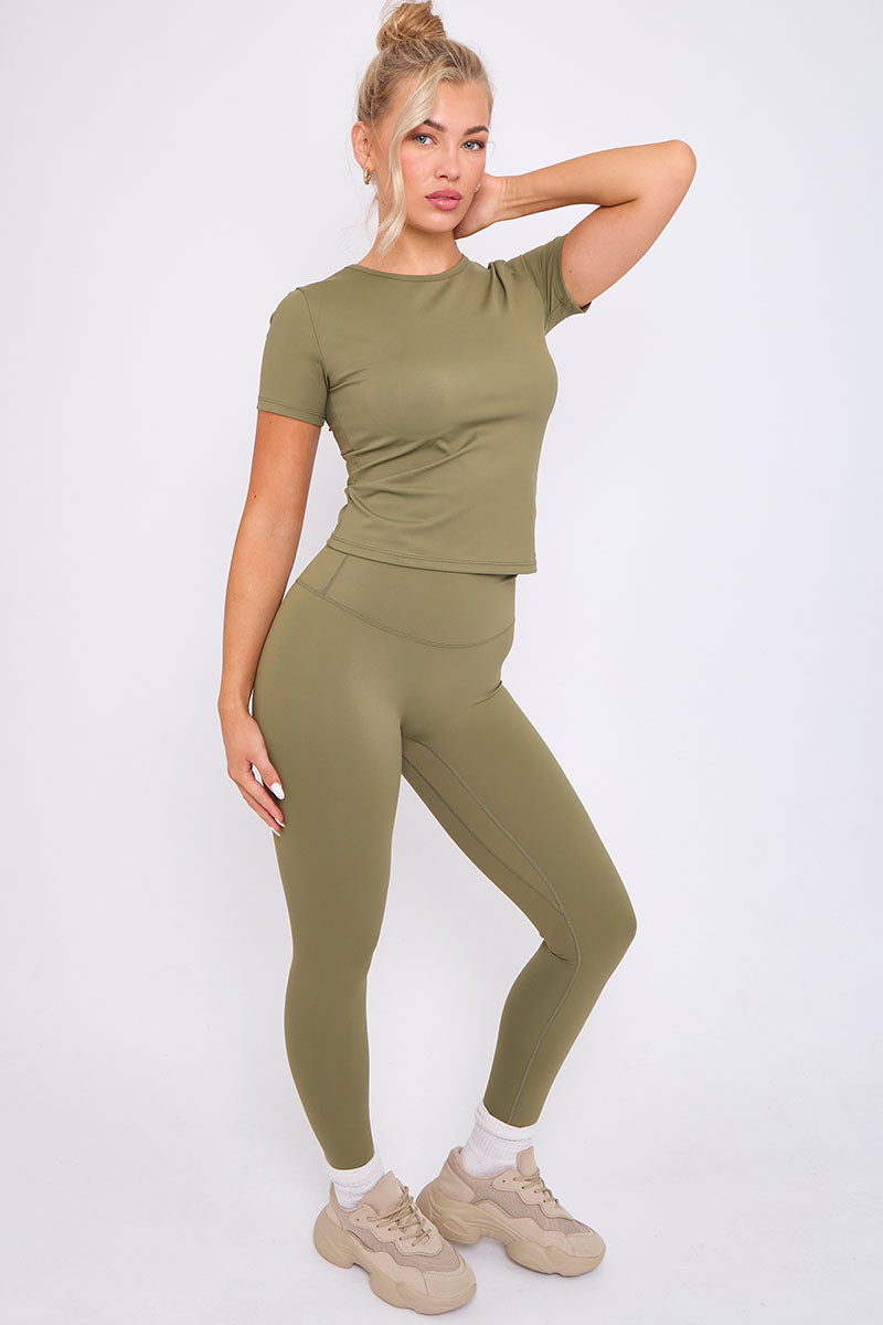 Athleisure T-shirt And Leggings Set - Oakley - Storm Desire