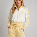 Zip Up C Jacket & Shorts Fleece Co-ord - Iris