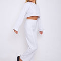 Baggy Crop Top And Flare Joggers Loungewear Set - Jamie