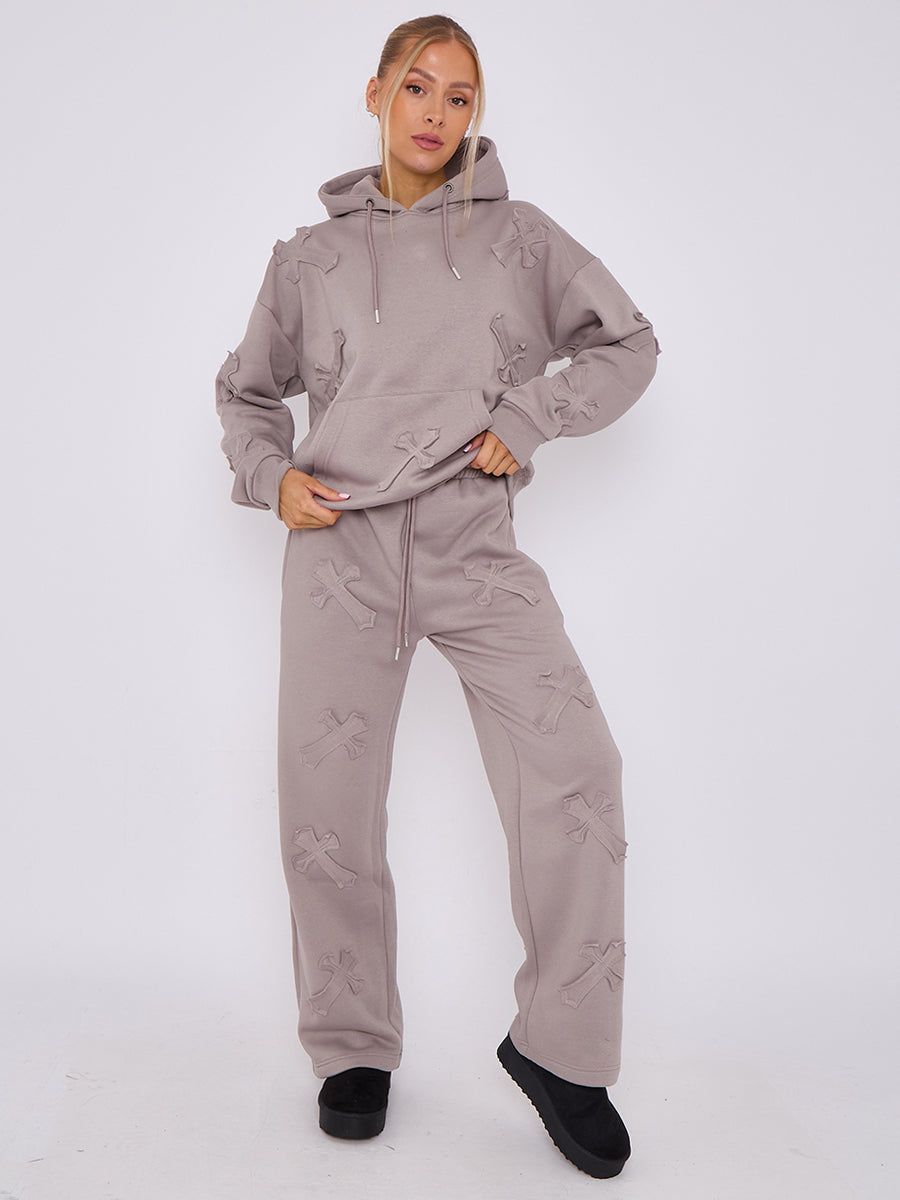 Back In Baggy Crucifix Cross Hooded Tracksuit - Kayla