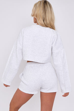 Triple Seam Shorts & Crop Top Set - Zoe - Storm Desire
