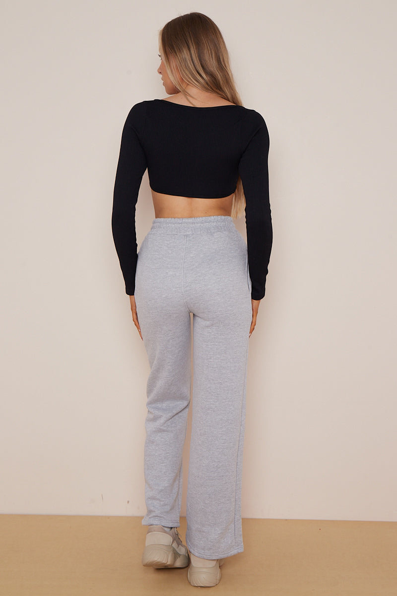 Wide Leg Fleece Trousers - Robin - Storm Desire