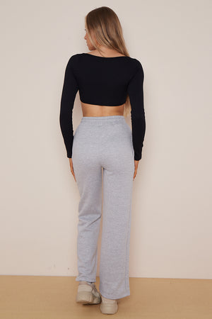 Wide Leg Fleece Trousers - Robin - Storm Desire