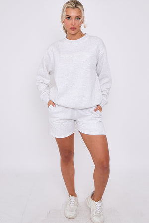 Los Angeles Sweatshirt & Shorts Set - Maci - Storm Desire
