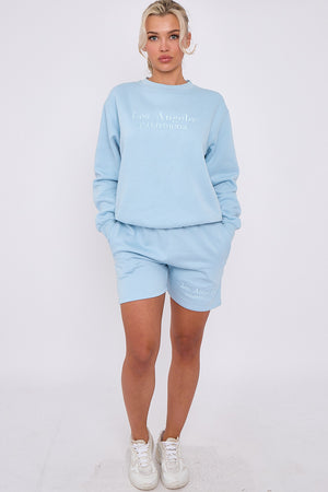 Los Angeles Sweatshirt & Shorts Set - Maci - Storm Desire