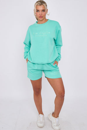 Los Angeles Sweatshirt & Shorts Set - Maci - Storm Desire