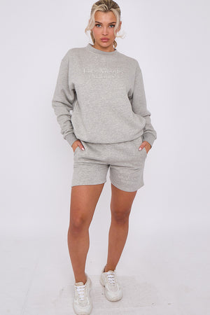 Los Angeles Sweatshirt & Shorts Set - Maci - Storm Desire