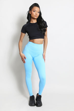 High Waisted Sports Energy Leggings - Lexi - Storm Desire