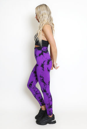 Tie Dye Print Bum Sculpt Leggings - Cecilia - Storm Desire