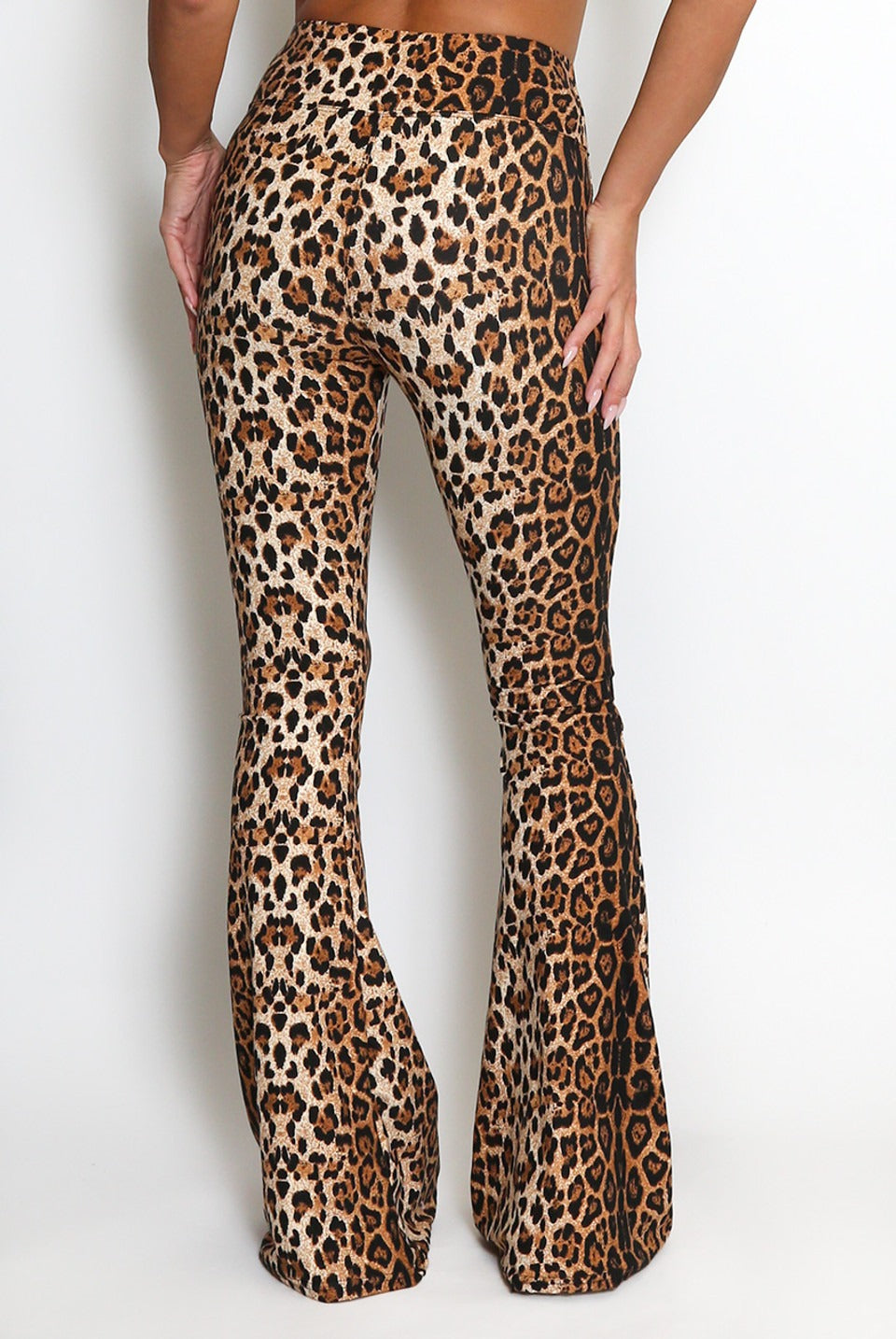 Leopard Bell Bottom Pants - Aleena