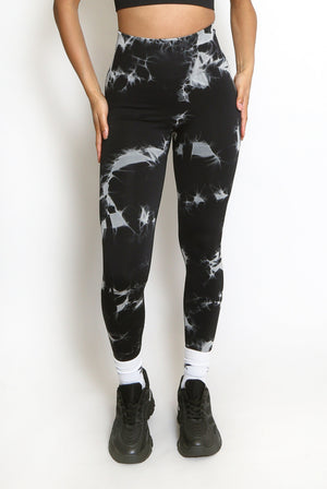 Tie Dye Print Bum Sculpt Leggings - Cecilia - Storm Desire