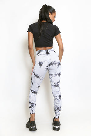 Tie Dye Print Bum Sculpt Leggings - Cecilia - Storm Desire
