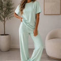 Side Cinched Flared Trousers Set - Kay