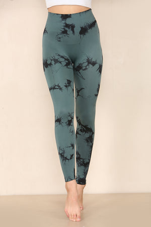 Tie Dye Print Bum Sculpt Leggings - Cecilia - Storm Desire