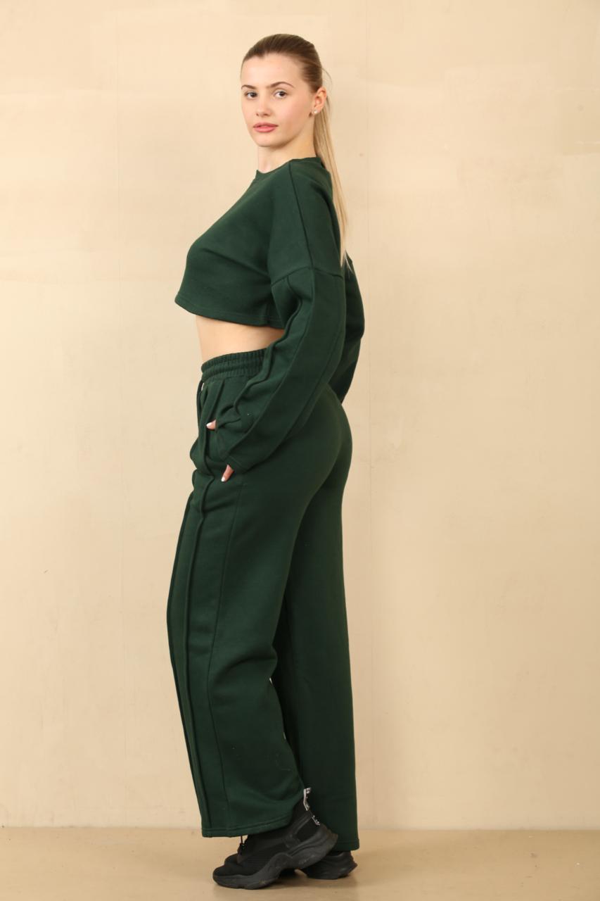 Baggy Crop Top And Flare Joggers Loungewear Set - Jamie - Storm Desire