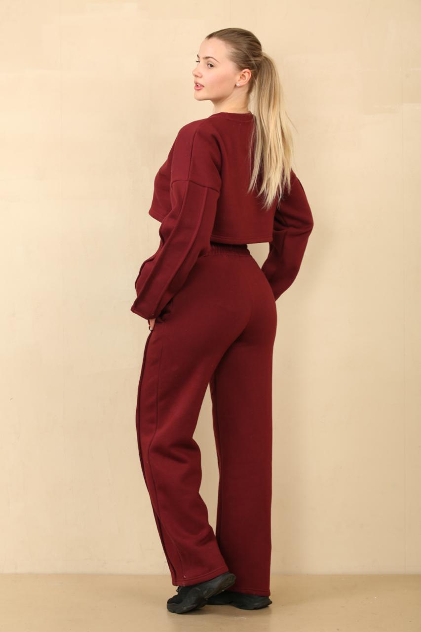Baggy Crop Top And Flare Joggers Loungewear Set - Jamie