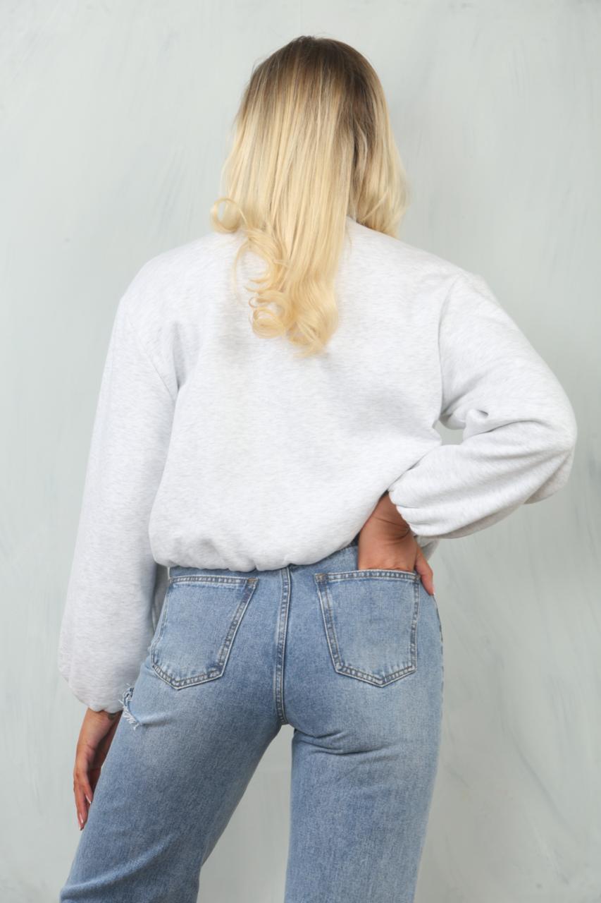 Soft Bubble Hem Bomber Jacket - Amoura - Storm Desire