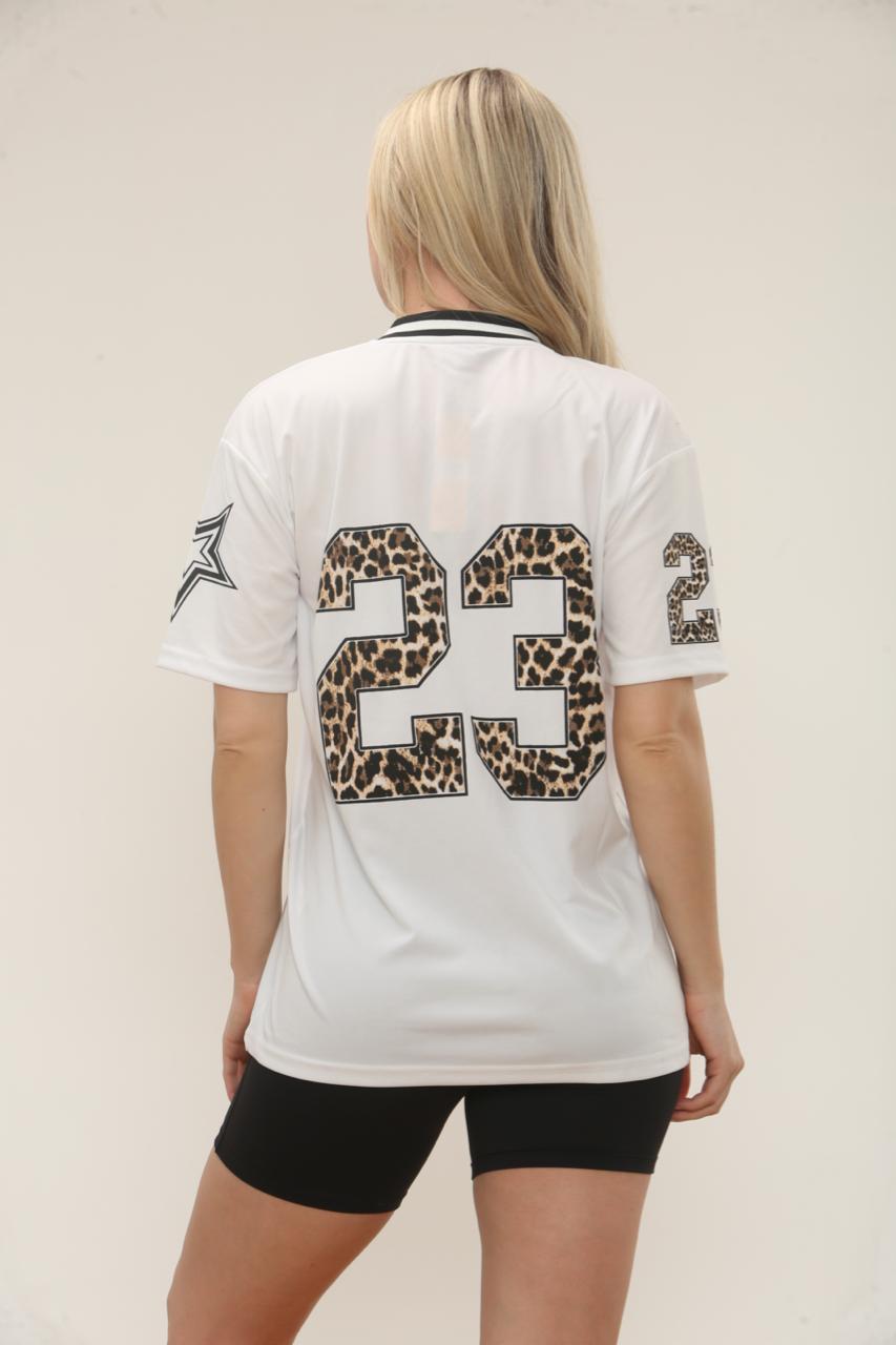 Animal Print 23 American Football  Top - Charleigh