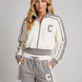 Zip Up C Jacket & Shorts Fleece Co-ord - Iris