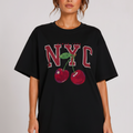Oversized NYC Cherry Graphic T-Shirt -  Evie