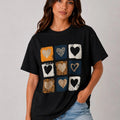 Leopard print & heart graphic design T-Shirt - Ruth