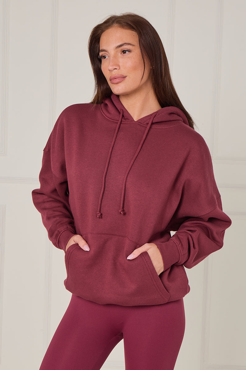 Oversized Plain Fleeced Hoodie Kaya