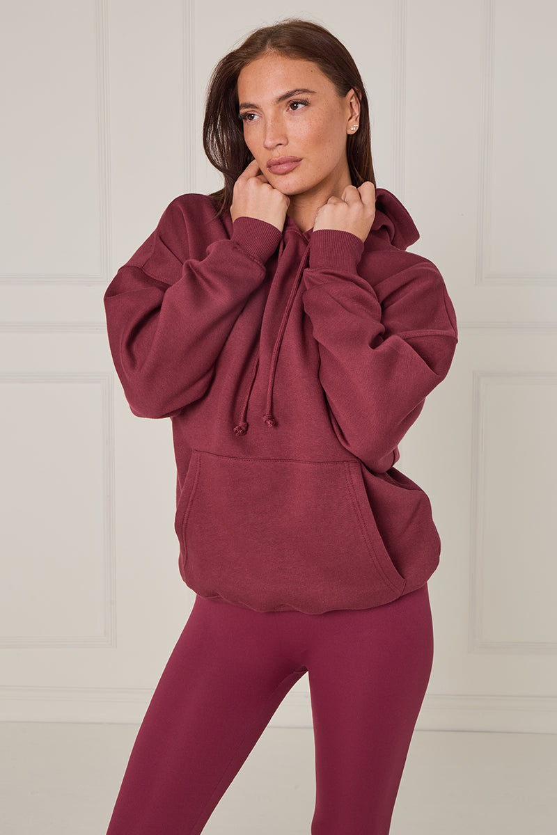 Oversized Plain Fleeced Hoodie - Kaya